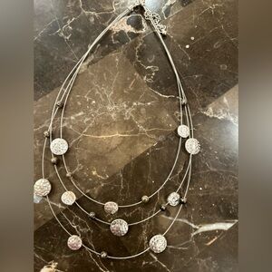 Layered Stacked Silver Toned Women’s Necklace